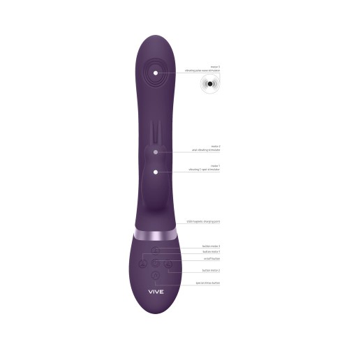 VIVE RINI Vibrador Conejito Recargable de Doble Entrada