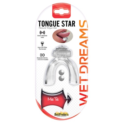 Tongue Star Vibrating Pleasure Tongue Vibe Clear