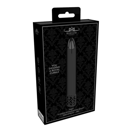 Royal Gems Shiny Rechargeable 10-Speed Bullet Vibrator Gunmetal