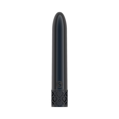 Royal Gems Shiny Rechargeable 10-Speed Bullet Vibrator Gunmetal