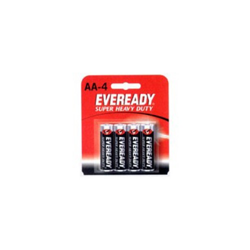 Paquete de 4 Baterías Eveready Clásicas Pesadas AA