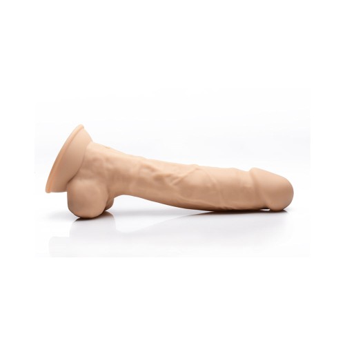 FLESHSTIXXX Rechargeable 8 in. Vibrating Dildo - Tan