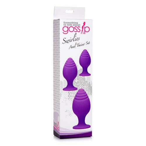 Gossip Swirlies 3-Piece Silicone Anal Plug Training Set Violet