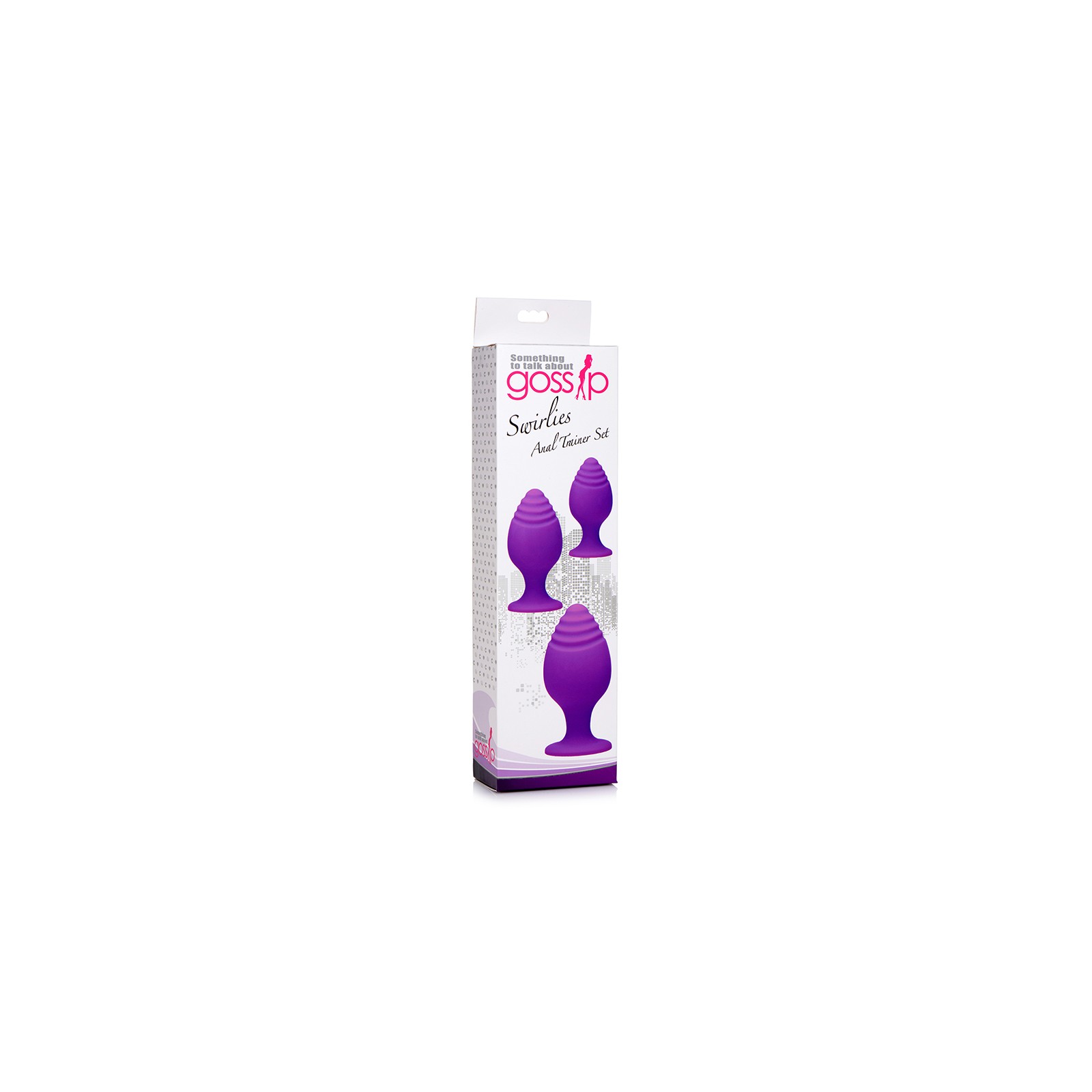 Gossip Swirlies 3-Piece Silicone Anal Plug Training Set Violet