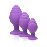 Gossip Swirlies 3-Piece Silicone Anal Plug Training Set Violet