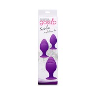 Gossip Swirlies Set de Entrenamiento de 3 Plug Anal de Silicona Violeta