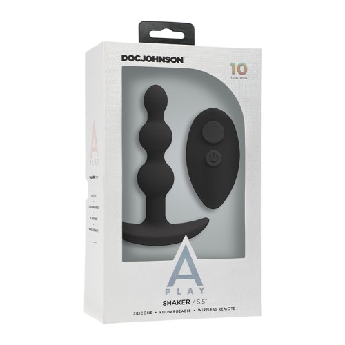 A-Play BEADED VIBE Anal Plug with Remote - Black