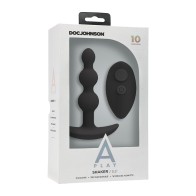 Plug Anal A-Play BEADED VIBE con Control Remoto - Negro