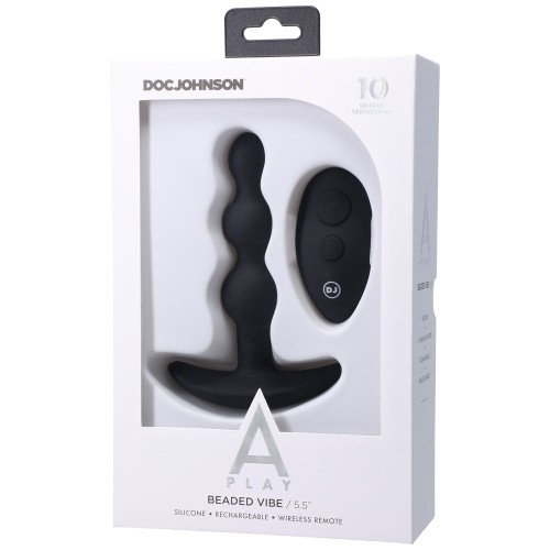 Plug Anal A-Play BEADED VIBE con Control Remoto - Negro