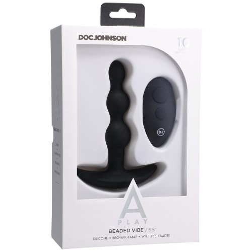 Plug Anal A-Play BEADED VIBE con Control Remoto - Negro