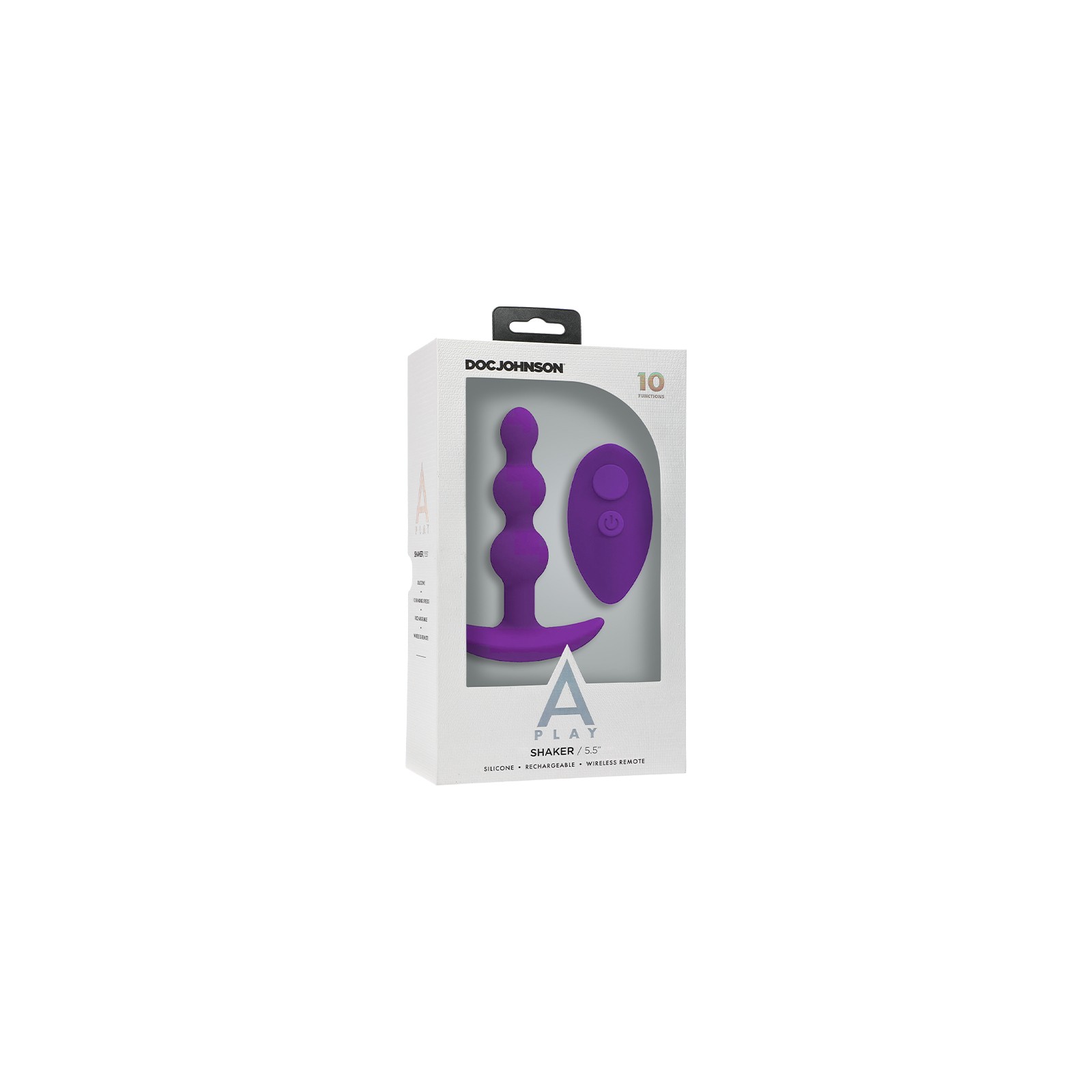 A-Play Beaded Vibe Rechargeable Silicone Anal Plug with Remote Purple