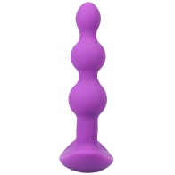 A-Play Beaded Vibe Rechargeable Silicone Anal Plug with Remote Purple