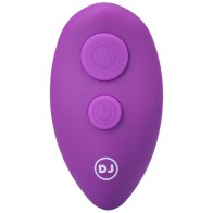 Plug Anal de Silicona con Cuentas Recargable A-Play con Control Remoto en Púrpura