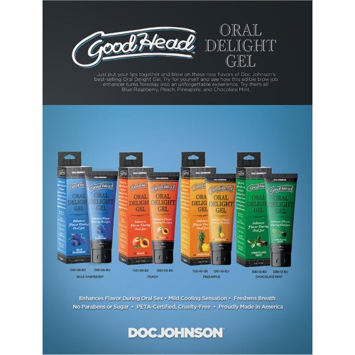 Gel Delicia Oral GoodHead Sabor Frambuesa Azul