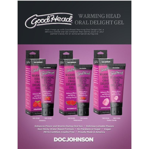 Gel de Placer Oral GoodHead Calentador