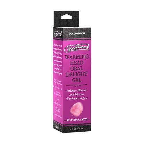 GoodHead Warming Oral Delight Gel - Cotton Candy 4 oz. for Oral Pleasure