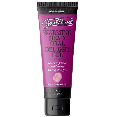 Gel Oral Delicioso GoodHead Calentador - Algodón de Azúcar 4 oz. para Placer Oral