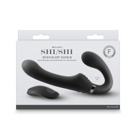 ShiShi Midnight Rider Vibrador Strap-On Sin Tiras Negro