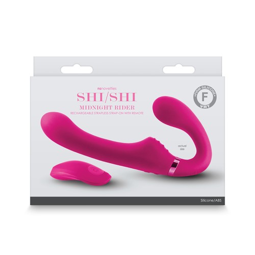 Strap-On Vibrador Strapless Midnight Rider ShiShi para Diversión Suprema