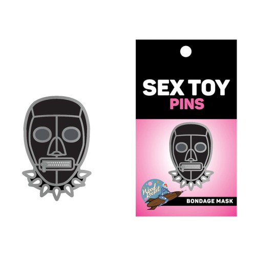 Funny Black Bondage Mask Lapel Pin