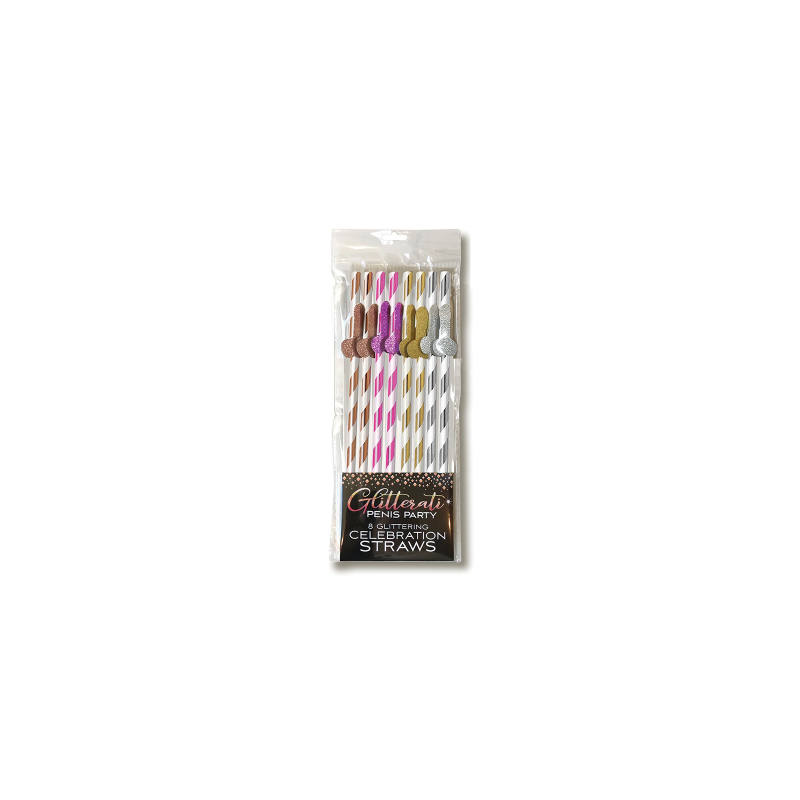 Glitterati Penis Party Straws 8-Pack for Fun Celebrations