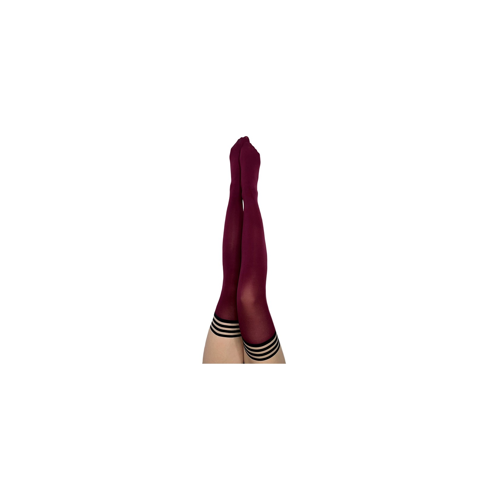 Kixies Heather Opaque Thigh-High Cabernet