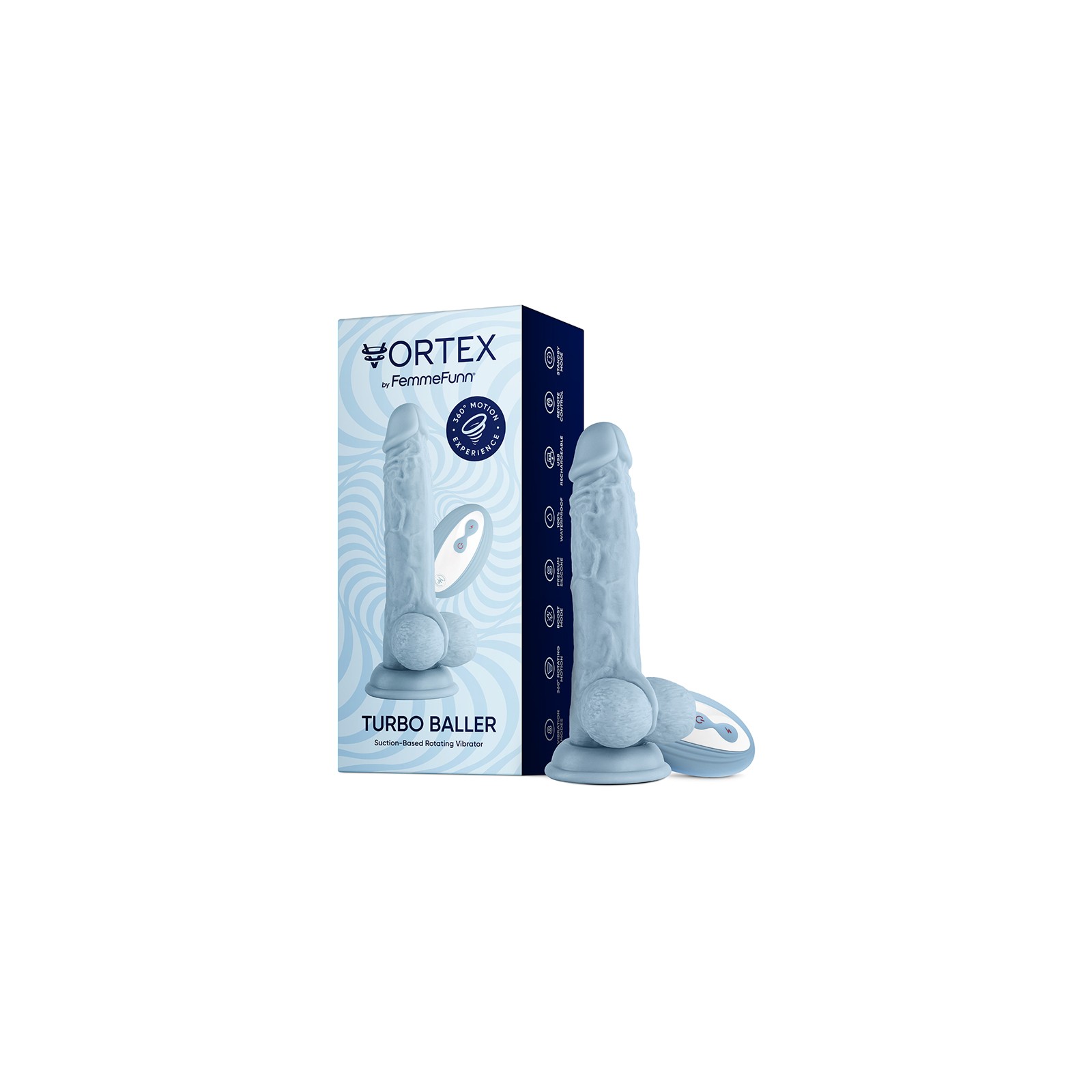 FemmeFunn Vortex Turbo Baller 2.0 Vibrating Dildo