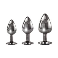 Evolved Black Gem Anal Plug Set for Pleasure