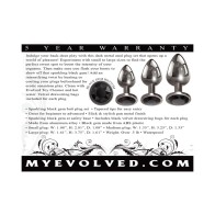 Evolved Black Gem Anal Plug Set for Pleasure