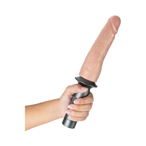 Blush Lock On Karbonite Realistic Dildo with Handle & Suction Cup Adapter