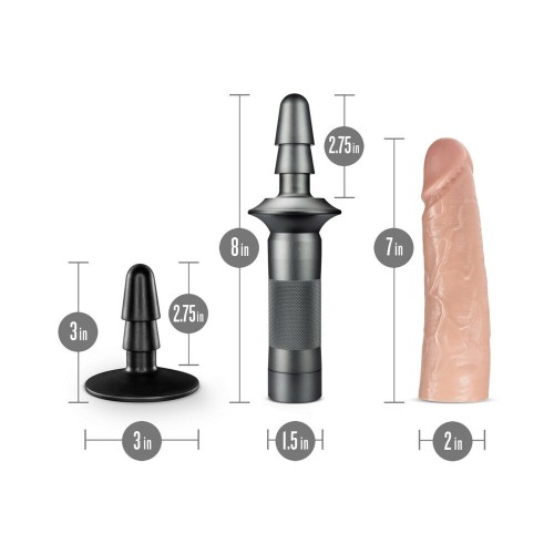 Blush Lock On Dildo Realista con Mango y Adaptador de Ventosa