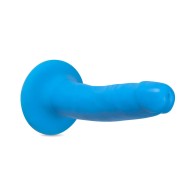 Dildo de Silicona Dual Density Neo Elite de 6 pulgadas Azul