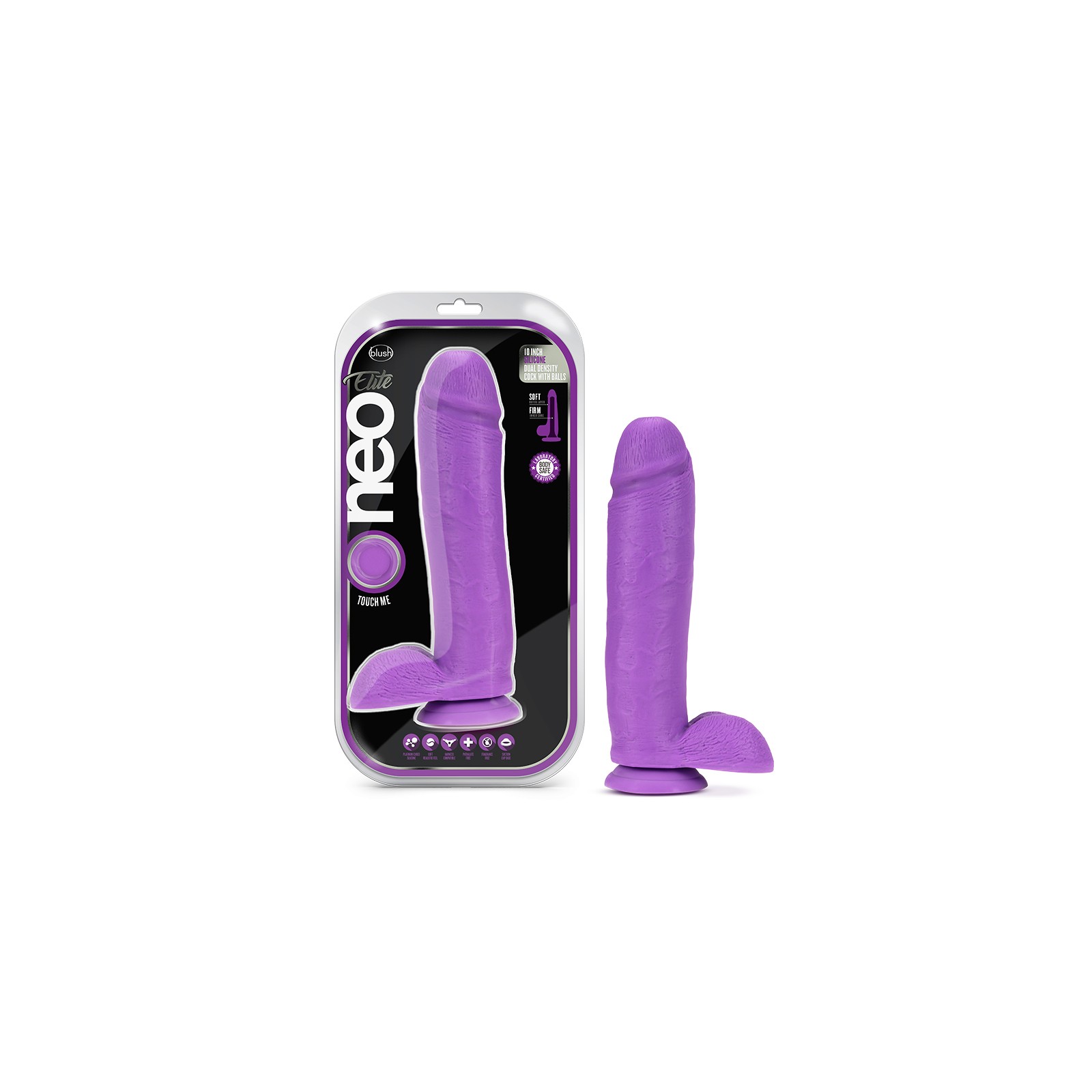 Neo Elite 10 in. Silicone Dual Density Dildo - Realistic Feel