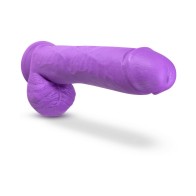 Neo Elite 11 in. Silicone Dual Density Dildo with Balls Purple