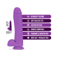 Neo Elite 11 in. Silicone Dual Density Dildo with Balls Purple