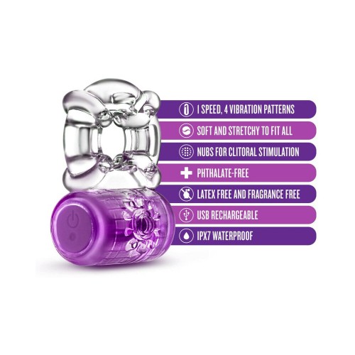 Play with Me Rechargeable Vibrating C-Ring Purple