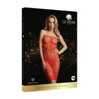 Le Desir Star Rhinestone Dress Red