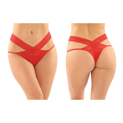 Fantasy Lingerie Pack de 6 Pantys Brasileños Microfibra Daphne Rojos L/XL