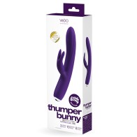 Vibrador Dual Recargable Vedo Thumper Bunny Púrpura Profundo