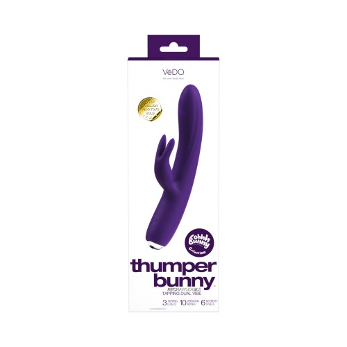 Vibrador Dual Recargable Vedo Thumper Bunny Púrpura Profundo