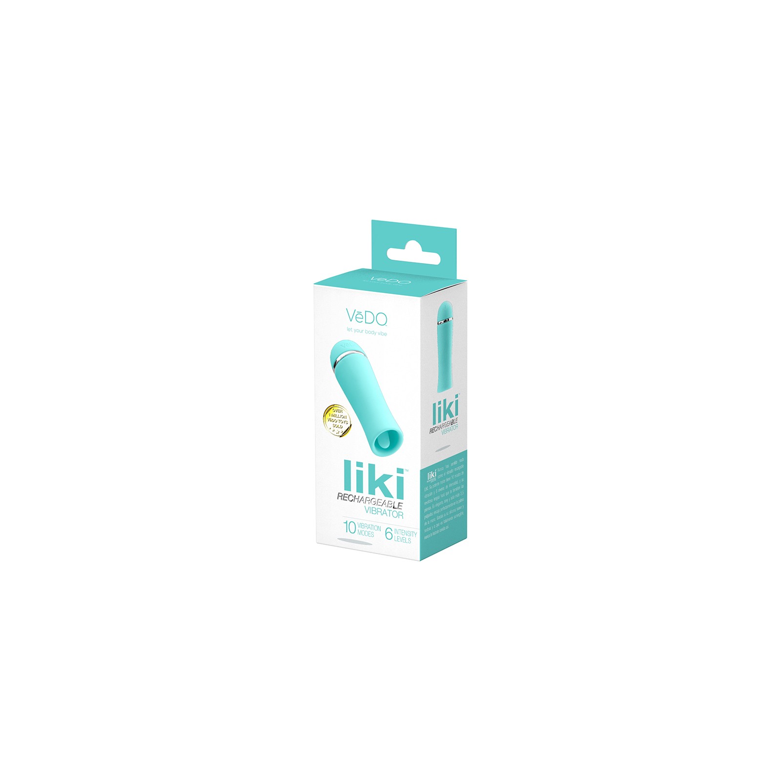 Vedo Liki Rechargeable Flicker Vibe Tease Me Turquoise