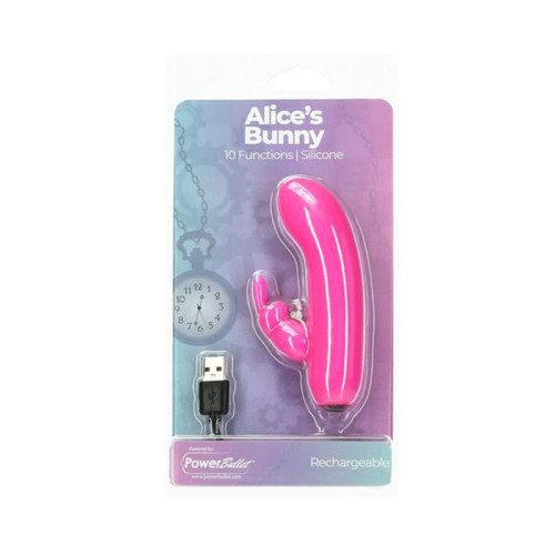 Powerbullet Conejito de Alice Vibrador Bullet Recargable Rosa