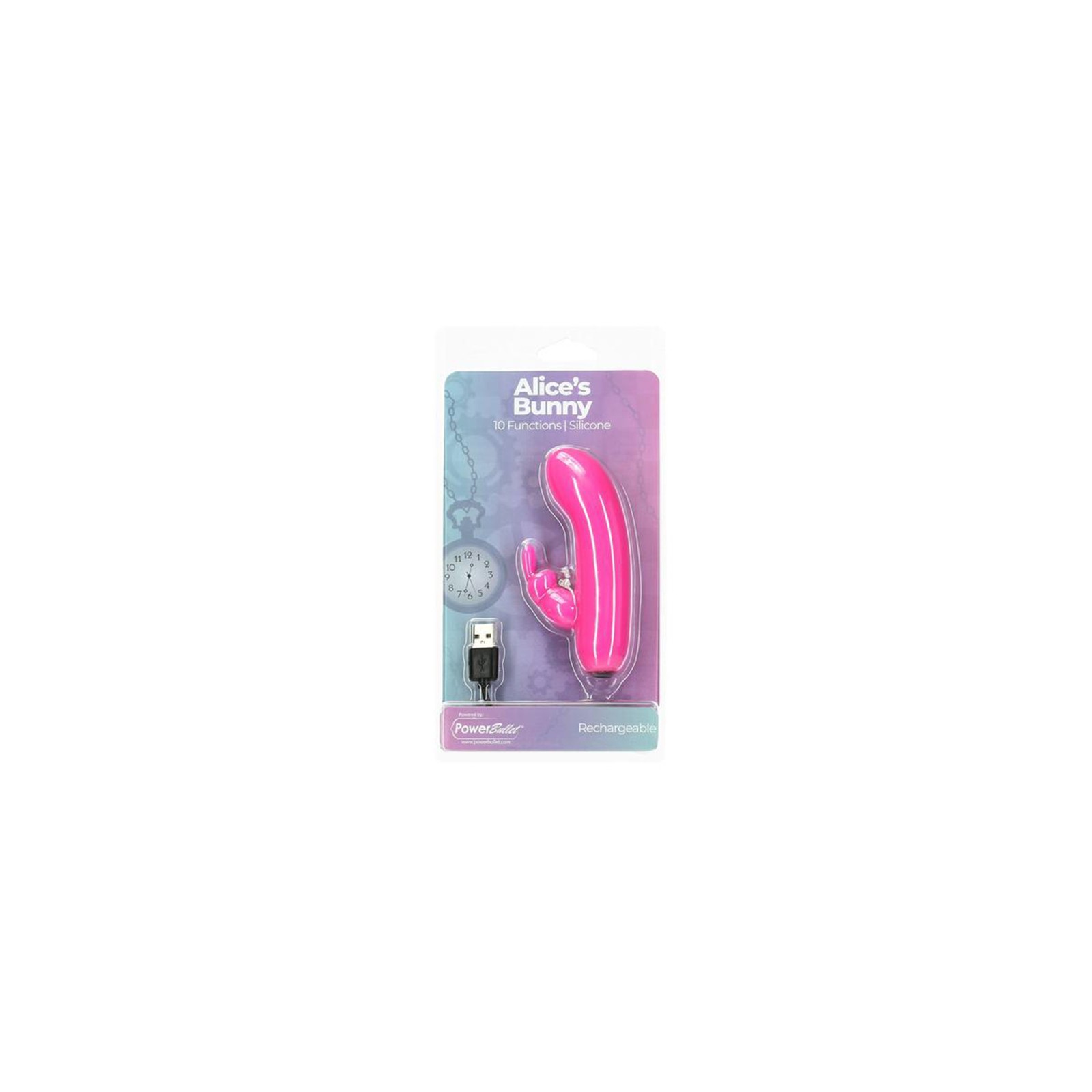 Powerbullet Alice's Bunny Rechargeable Bullet Vibrator Pink