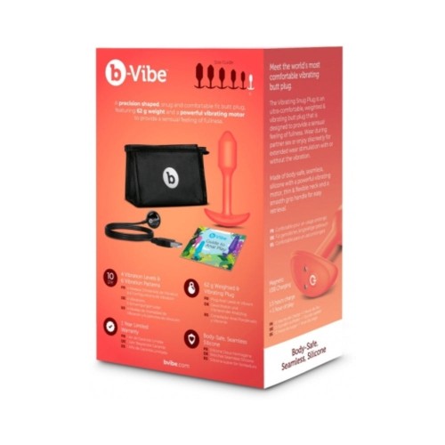 Plug Anal Vibrante b-Vibe Snug 1 para la Satisfacción Definitiva