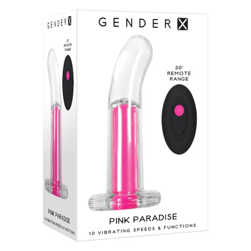 Gender X Pink Paradise Rechargeable Vibrating Anal Plug