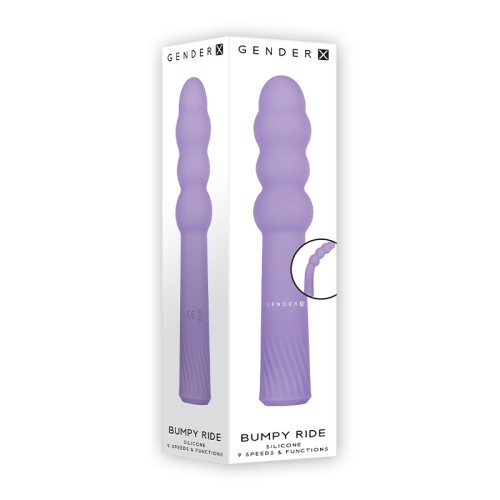 Vibrador Silicone Con Bolitas Bumpy Ride de Gender X Morado