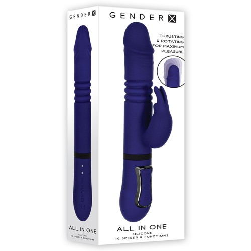 Vibrador Conejito Rotatorio y de Empuje Recargable