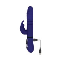 Vibrador Conejito Rotatorio y de Empuje Recargable