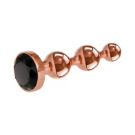 Gender X Large Rose Gold Beaded Anal Plug