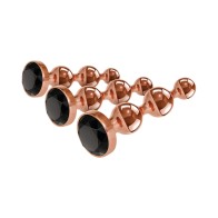 Gender X Rose Gold Beaded Anal Plug Set for Sensation Play